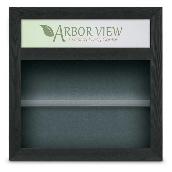 Outdoor Enclosed Combo Board, 42"x32", Bronze Frame/Black & Rubber